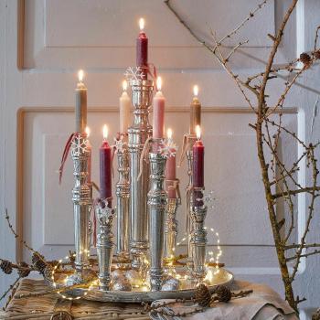 Set di 12 candele cilindriche multicolore Bauceau (20 cm)