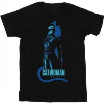 DC Comics Catwoman Silhouette Boyfriend Tee - Black - Large