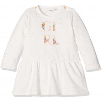 NAME IT Nitfefla Ls Swe Tunic Nb, Sudadera para Bebés, Blanco