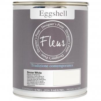 Smalto Satinato Fleur Eggshell per Mobili – 0,75 L – Bianco Neve