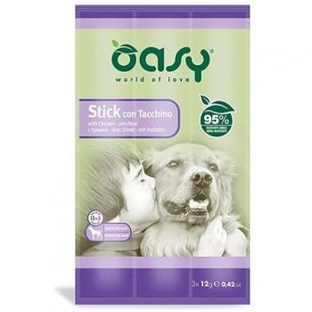 OASY SNACK DOG STICK CON TACCHINO 12 X 3 GR