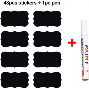 Removable Chalkboard Labels for Jars - 48/80 Stickers