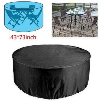 Outdoor Waterproof Round Garden Furniture Covers for Rattan Chairs and Tables