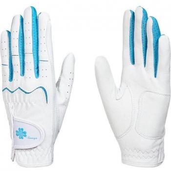 Guantes para Golf Mujer, Antideslizantes y Transpirables, Cuero, 1 Par
