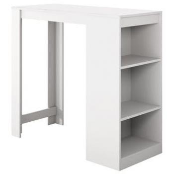 Mesa Alta Kyra con Patas de Metal y Estantes