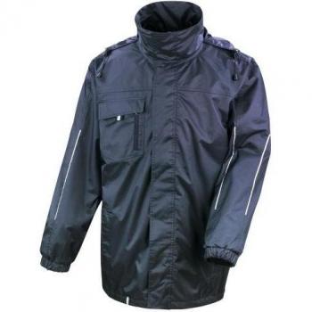 Result Core Unisex Adult Transit 3‑in‑1 Softshell Print Jacket – S Black