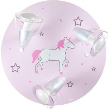 Waldi-Leuchten Unicorn Ceiling Fixture in Rosé with Three Spotlights