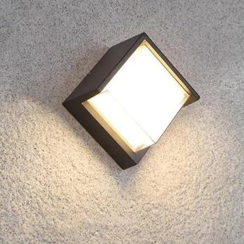 Applique Murale LED CCT 15W Noir Carré IP65 – Température de couleur réglable (3000K-6500K)
