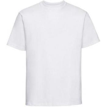 Camiseta de Algodón Pesado para Hombre M Blanca
