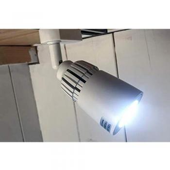 Faro Lampada Led A Binario 10W Bianco Neutro Carcassa Bianca Angolo Luce Regolabile Da 24 a 60 Gradi
