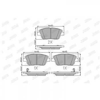 Bremsbeläge Vorderachse Set Jurid 573462J