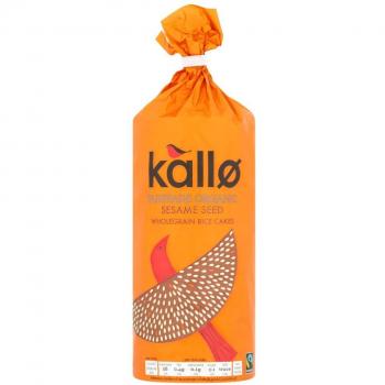 Kallo Organic Fairtrade Sesame Rice Cakes 130g
