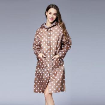 Women's Waterproof Dotted Rain Poncho