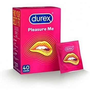 Durex Pleasure Me Condoms, 40 Ribbed & Dotted Pack