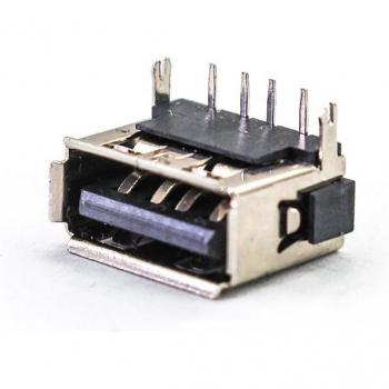 Adaptateur câble USB 2.0 Femelle DIP – Pack de 10, 4 contacts, 2 pieds Type A à angle droit, insertion data, chargement direct, prise jack intégrée