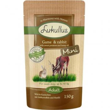 Lukullus Adult Mini sans céréales 6 x 150 g - gibier, lapin