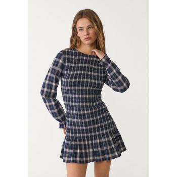 Blue Stradivarius Check Ruffled Skirt Dress – XL