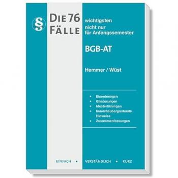 Hemmer, Karl-Edmund: Die 76 wichtigsten Fälle - BGB AT