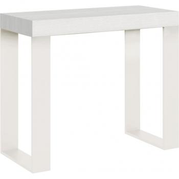 Console Tecno Small – Design Rectangulaire Frêne Blanc
