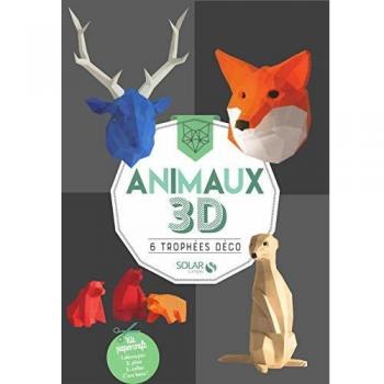 Animaux 3d : 6 Trophées Déco. Kit Paperkraft