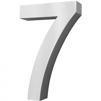 Signe de numéro de maison en acier inoxydable 20 cm - 7 Brossé