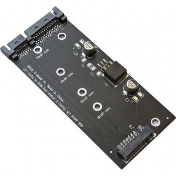 Adaptador M.2 NGFF 2230/2242/2260/2280 a SATA de 2,5” con Llave B