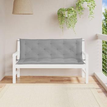 Cuscino per Panca Grigia 150x(50+50)x7 cm in Tessuto Oxford