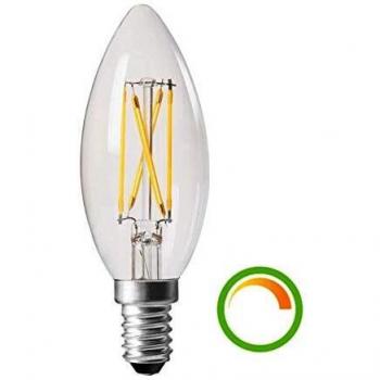 Ampoule LED E14 verre et filament - blanc chaud - 4W - Lumière Blanc Chaud Eclairage Salon Chambre Cuisine Couloir - 4 W - 400 lm - E14 - IP20