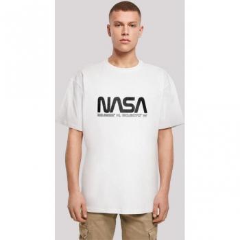 F4NT4STIC NASA‑Wurm Print T-Shirt Herren S weiß, casual, Kurzarm