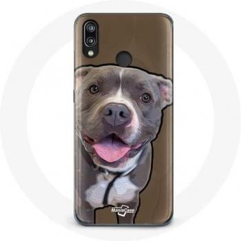 Pitbull Dog Case for Huawei P20 Lite White Gray