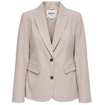 Luxe Beige Recycled Fabric Suit Jacket – Women’s L