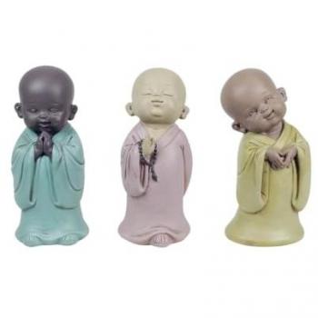 Collezione di 3 Figure di Buddha Multicolore - Signes Grimalt 8x7x17cm