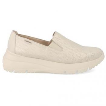 Mocasines Fluchos de piel femenina con elásticos laterales