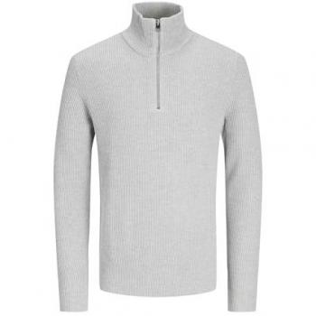 JACK & JONES Maglione Con Mezza Zip Perfect Light Grey Melange XS