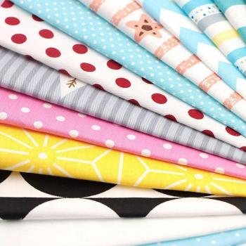 Tissu de coton 20*20cm imprimé aléatoire - 50 pièces pour quilting