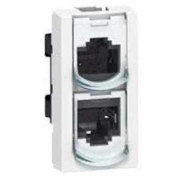 Prise RJ45 Double Téléphone et Données Legrand 076536