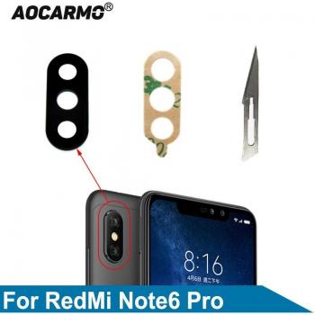 Aocarmo Rear Camera Lens Glass Cover for Xiaomi Redmi Note 6 Pro