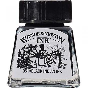 W&N Ritbläck Svart Ind 14ml
