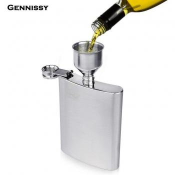 GENNISSY 1PC 1OZ Large Stainless Steel Hip Flask Funnel