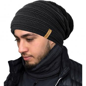 Sombrero de punto acolchado con orejeras para invierno