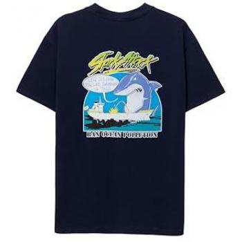 Camiseta de Manga Corta Shark Attack Ban Ocean Pollution