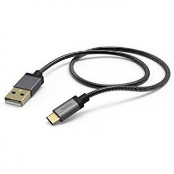 Hama Metall-Ladekabel USB type-c, 1,5 m, anthrazit