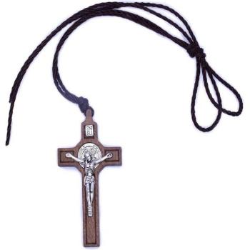 Collar M17D Cruz de Cristo en Madera y Metal