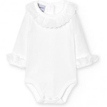 Babidu Duo: 2 Bodys de Bebé con Cuello y Puños Puntilla
