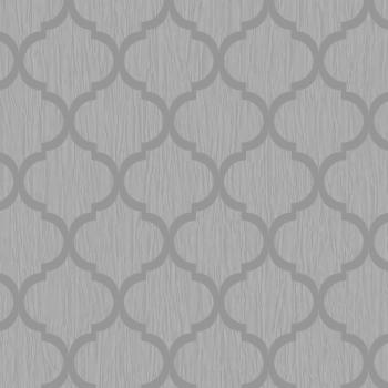 Debona Glitter Trellis Wallpaper - Silver Metallic Sparkle Geometric Crystal