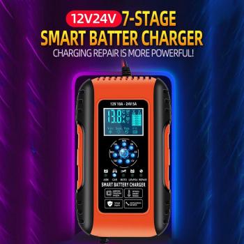 Noodstartkabels voor Auto- en Motoraccu's, 12V-24V, 10A met Digitale Weergave