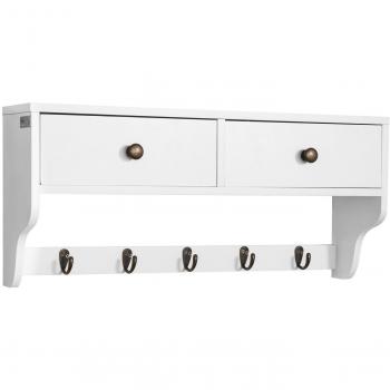 Perchero y Estante de Pared Blanco FRG178-W