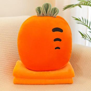3-in-1 Foldable Plush Strawberry Cactus Cushion