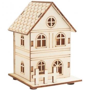 DIY Houten Bouwpakket Huis met Hek