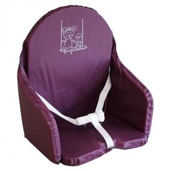 Coussin Chaise Haute Bébé LOOPING PVC Imperméable Cassis